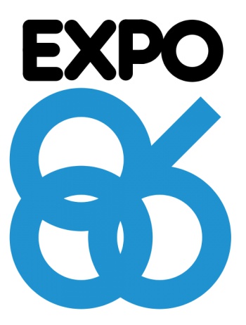 Expo 86 logo by Wikimedia Commons