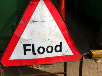 Flood Sign by Howard Lake