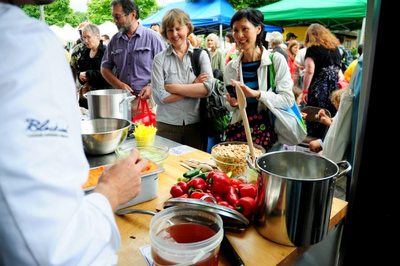 Chef Ned Bell Cooks On Trout Lake Farmers Vancouver Market