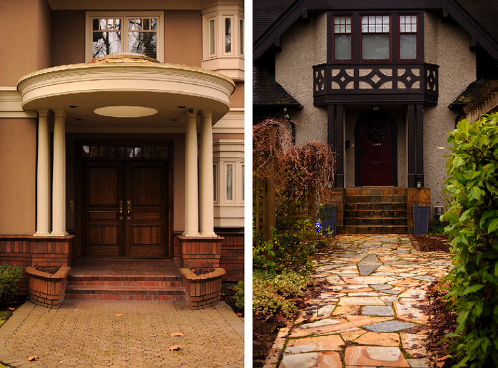 Vancouver architecture home entrances detail