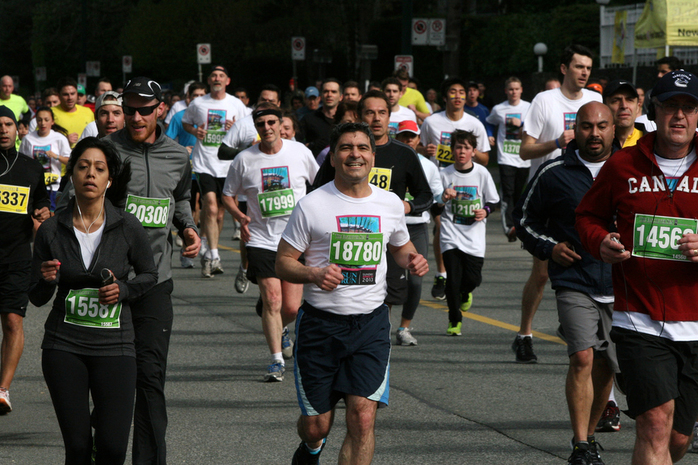 Happy Athlete in Vancouver SunRun 2013