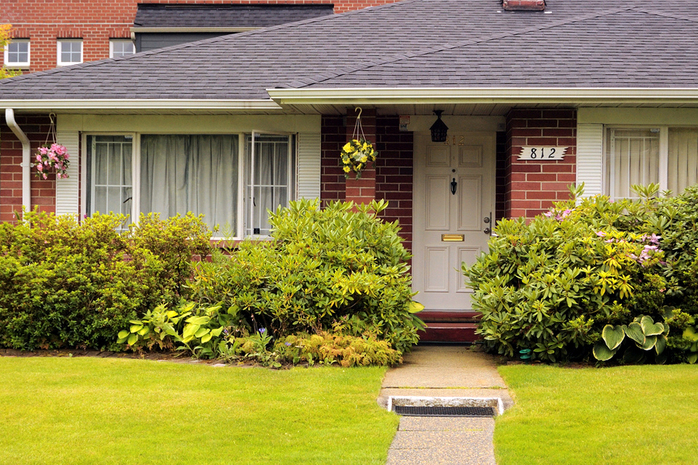 Detail of Front Yard of A South Cambie home