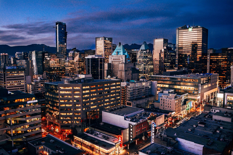 vancouver at dusk by Alex Costin