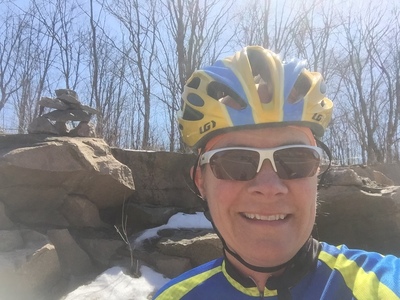 Julie on first bike ride of year