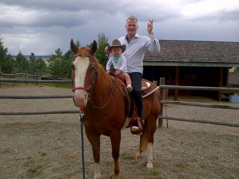 Alec and Constantin at Stump Lake Ranch