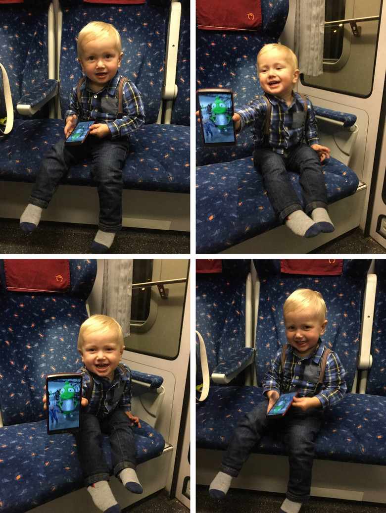 Constantin in the train