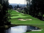 Northlands Golf Course fairway with water and sand hazards